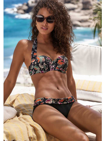 Buffalo Bügel-Bandeau-Bikini-Top in schwarz bedruckt