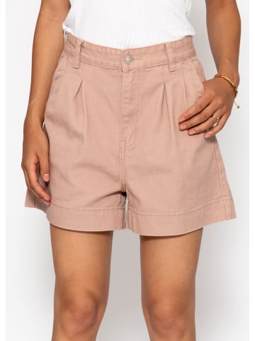 SASSYCLASSY Weite High Waist Jeans Shorts in Rosa