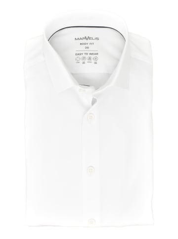 MARVELIS Body Fit Easy-To-Wear Hemd in Weiß
