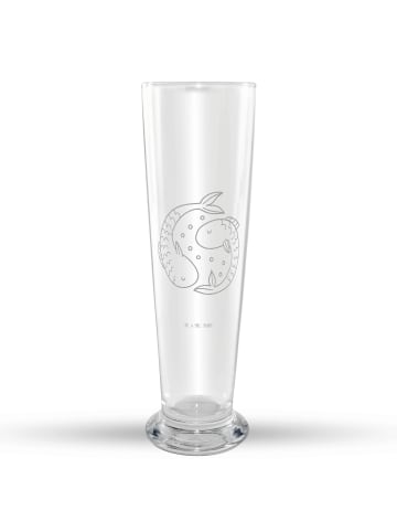 Mr. & Mrs. Panda Weizenbierglas Sternzeichen Fische ohne Spruch in Transparent