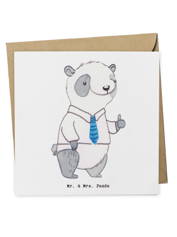 Mr. & Mrs. Panda Deluxe Karte Bürgermeister Herz ohne Spruch in Weiß