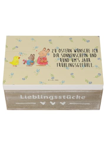 Mr. & Mrs. Panda Holzkiste Ostern Geschenke mit Spruch in Blumig