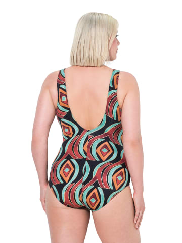 Ulla Popken Badeanzug in schwarz