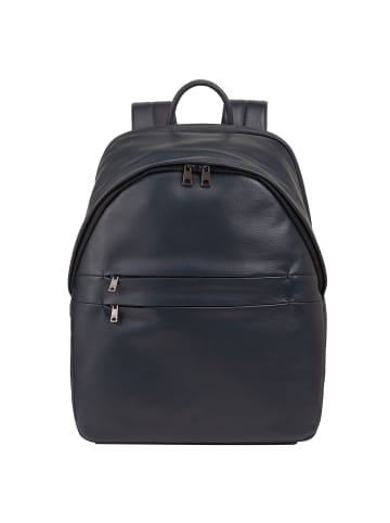 DuDu New York Daypack Leder 41 cm Laptopfach in navy