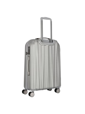 Polestream Moonrock 4 Rollen Trolley M 69 cm mit Dehnfalte in silver brushed