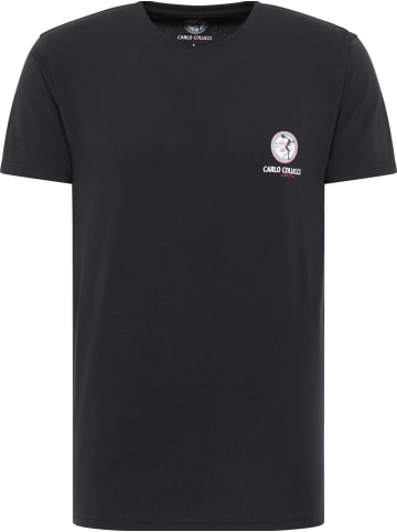 Carlo Colucci T-Shirt De Petris in Schwarz