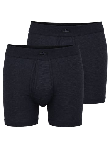 Götzburg Boxershorts 2er Pack in Navy / fein geringelt