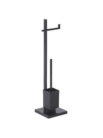 Beliani Toilettenbürste ULAPES in Schwarz - (W) 18 x (H) 70 x (L) 18 cm