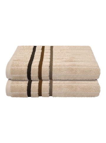 UNCOVER BY SCHIESSER Duschtuch Ohio im 2er Set in Sand
