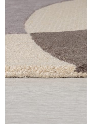 KADIMA DESIGN Eleganter Wohnzimmer-Teppich aus 100% Wolle in Gelb-Beige