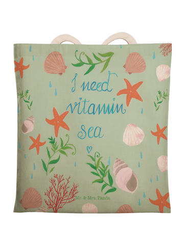 Mr. & Mrs. Panda Schultertasche Vitamin Sea mit Spruch in Bunt