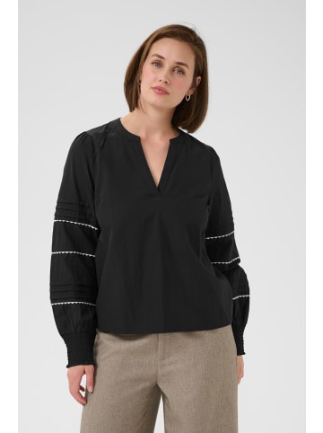 Kaffe Langarm-Bluse KAapril Regular fit in Black Deep