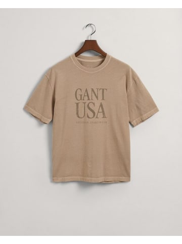 Gant T-Shirt in concrete beige