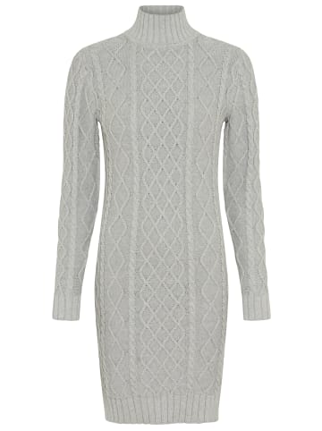 Laura Scott Strickkleid in hellgrau melange