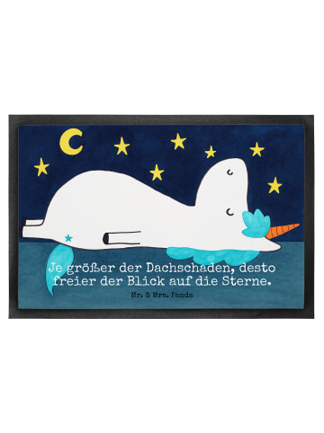 Mr. & Mrs. Panda Schmutzfangmatte Einhorn Sternenhimmel Design m... in Weiß
