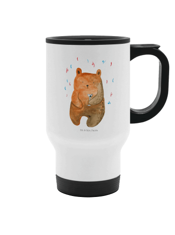 Mr. & Mrs. Panda Edelstahlbecher Bär Party ohne Spruch in Weiß