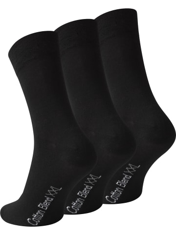 Cotton Prime® XXL Socken 3 Paar, in Übergröße in Schwarz