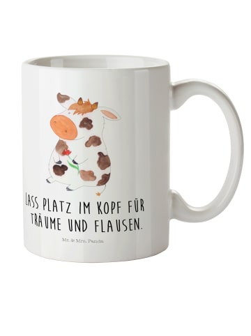 Mr. & Mrs. Panda Plastikbecher Kuh mit Spruch in Weiß