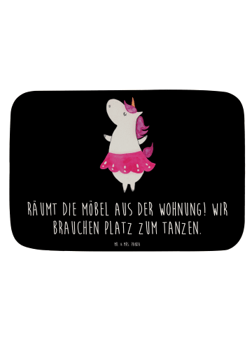 Mr. & Mrs. Panda Badteppich Einhorn Ballerina mit Spruch in Schwarz