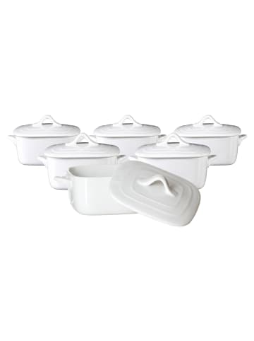 Ritzenhoff & Breker 6er Set Mini-Terrinen Bianco in 10,5 x 10,5 cm in weiß