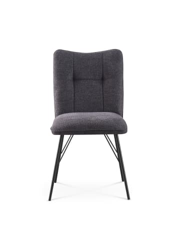 B&D Home 2er-Set: Esszimmerstuhl NELE in Anthrazit - (B)49 x (H)85 x (T)61,5 cm