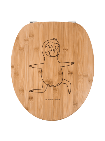 Mr. & Mrs. Panda Toilettendeckel Faultier Yoga ohne Spruch in Transparent