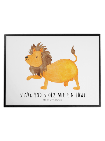 Mr. & Mrs. Panda schreibauflage Sternzeichen Löwe mit Spruch in Weiß