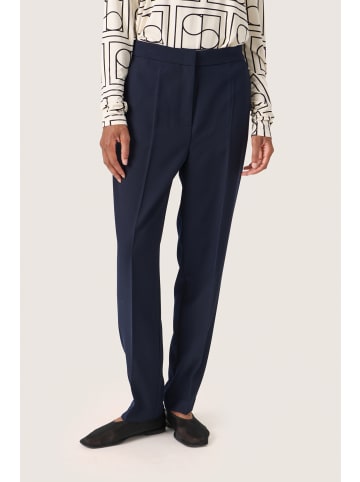 Soaked in Luxury Casual Hose SLCewtona Gerade Passform in Night Sky