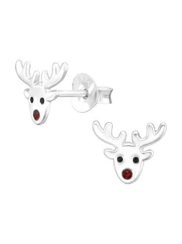 Alexander York Ohrringe, Ohrstecker RENTIER Kristall in 925 Sterling Silber, 2-tlg. in red