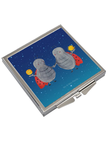 Mr. & Mrs. Panda Handspiegel Sternzeichen Zwilling ohne Spruch in Sternenhimmel Blau