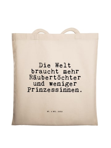 Mr. & Mrs. Panda Tragetasche Die Welt braucht mehr... mit Spruch in Creme