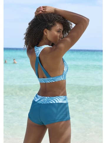 LASCANA ACTIVE Bikini-Hotpants in petrol bedruckt