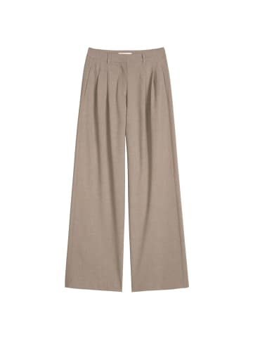 Marc O'Polo Bundfaltenhose wide in Chalky Brown Melange