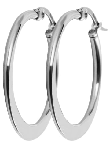 Adeliás Damen Ohrringe – Creole aus Edelstahl in silber