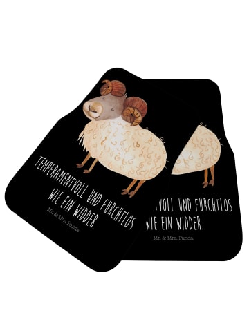 Mr. & Mrs. Panda Automatte Sternzeichen Widder mit Spruch in Schwarz