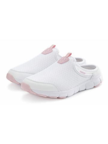 LASCANA Slip-On Sneaker in weiß/rose