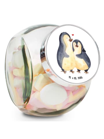 Mr. & Mrs. Panda Teedose Pinguine Einschlafen ohne Spruch in Weiß
