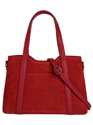 Cluty Handtasche echt Leder in rot