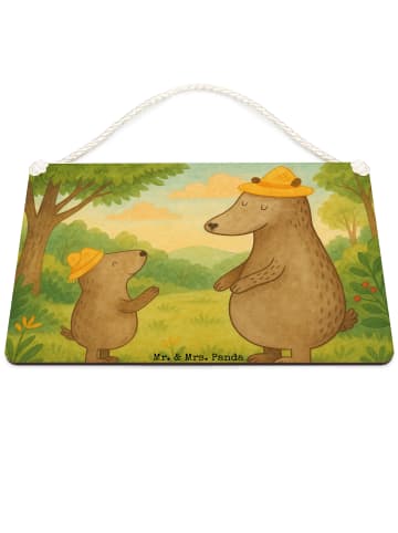 Mr. & Mrs. Panda Dekoschild Bären mit Hut Design ohne Spruch in Weiß