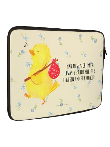 Mr. & Mrs. Panda Laptop Tasche Küken Wander mit Spruch in Blumig