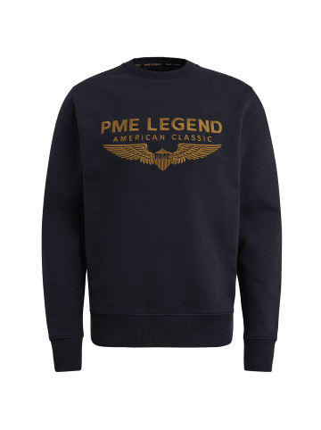 PME Legend Pullover CREWNECK SOFT TERRY WITH LOGO in Blau