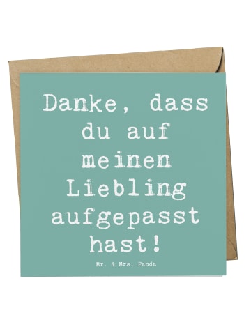 Mr. & Mrs. Panda Deluxe Karte Spruch Dank an Hundesitter mit Spruch in Meeresbrise