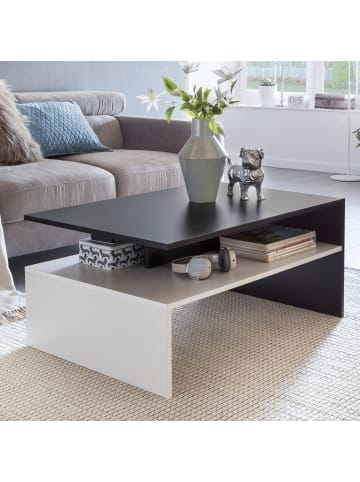 FineBuy Couchtisch in Weiß / Spanplatte / 60x90x43