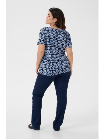 KAFFE curve T-shirt KCmella Regular fit in Black/Blue Graphic Dot