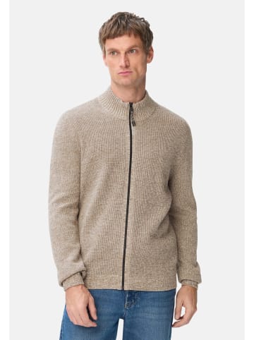 Camel Active Kernige Strickjacke aus Baumwollgemisch in Beige