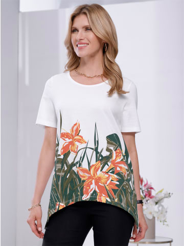 Sieh an! Longshirt in ecru-gelb-bedruckt