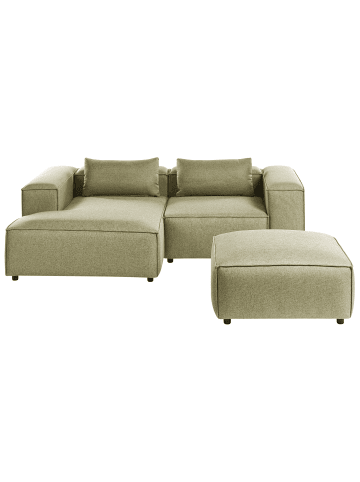 Beliani 2-tlg Ecksofa BRANDE in Grün