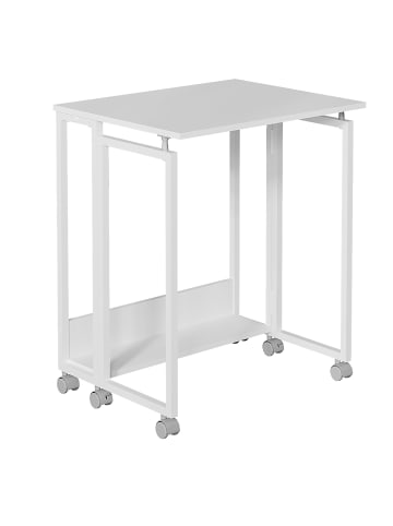 relaxdays Schreibtisch "klappbar" in Weiß - (B)60 x (H)75 x (T)50 cm