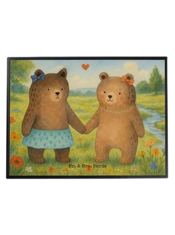 Mr. & Mrs. Panda Schreibtischschutz Bär Freundin Design ohne Spruch in Weiß