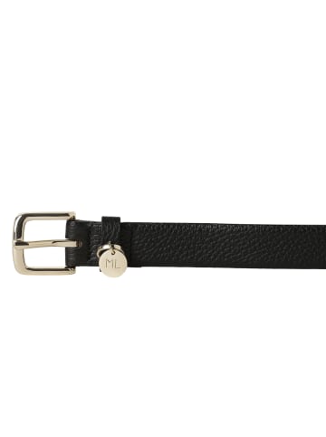 Marie Lund Ledergürtel in schwarz gold - 0001